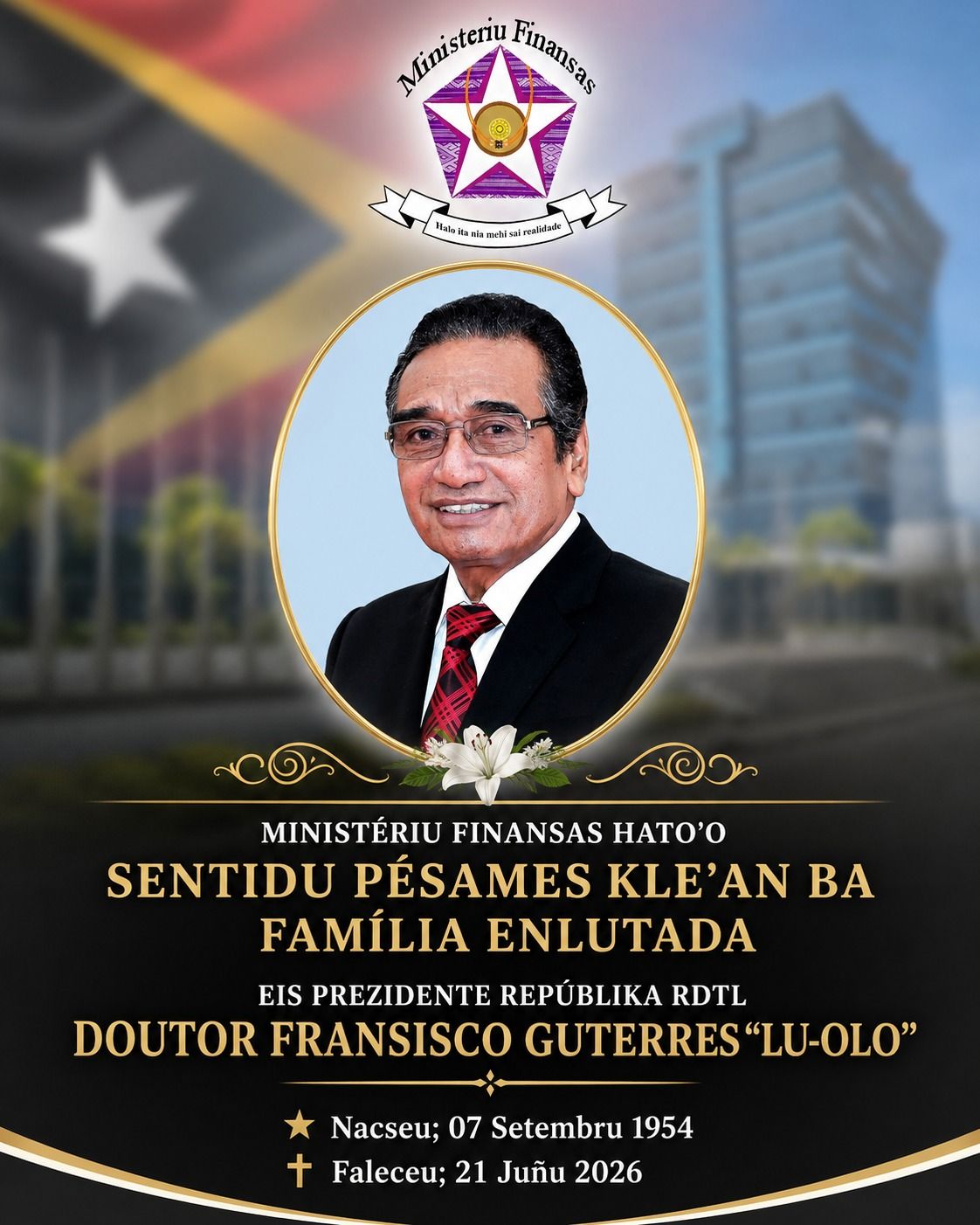 INETL,I.P.,Hato’o Deskansa Eterna Ba Doutor Francisco Guterres Lu-Olo.